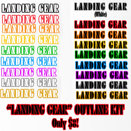 Landing Gear Outline Sticker Kit