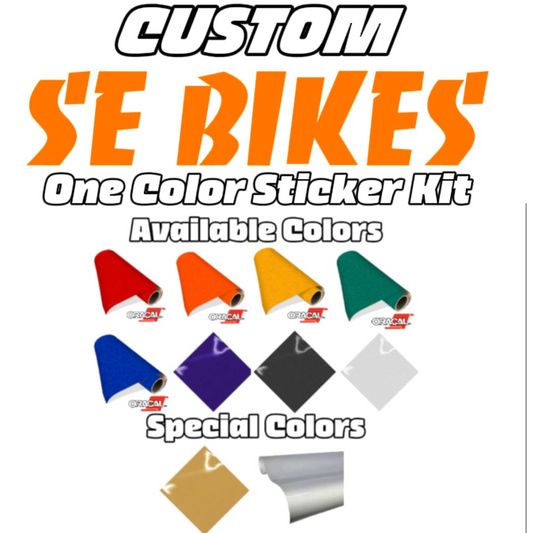 Custom SE Bikes One Color Sticker Kit